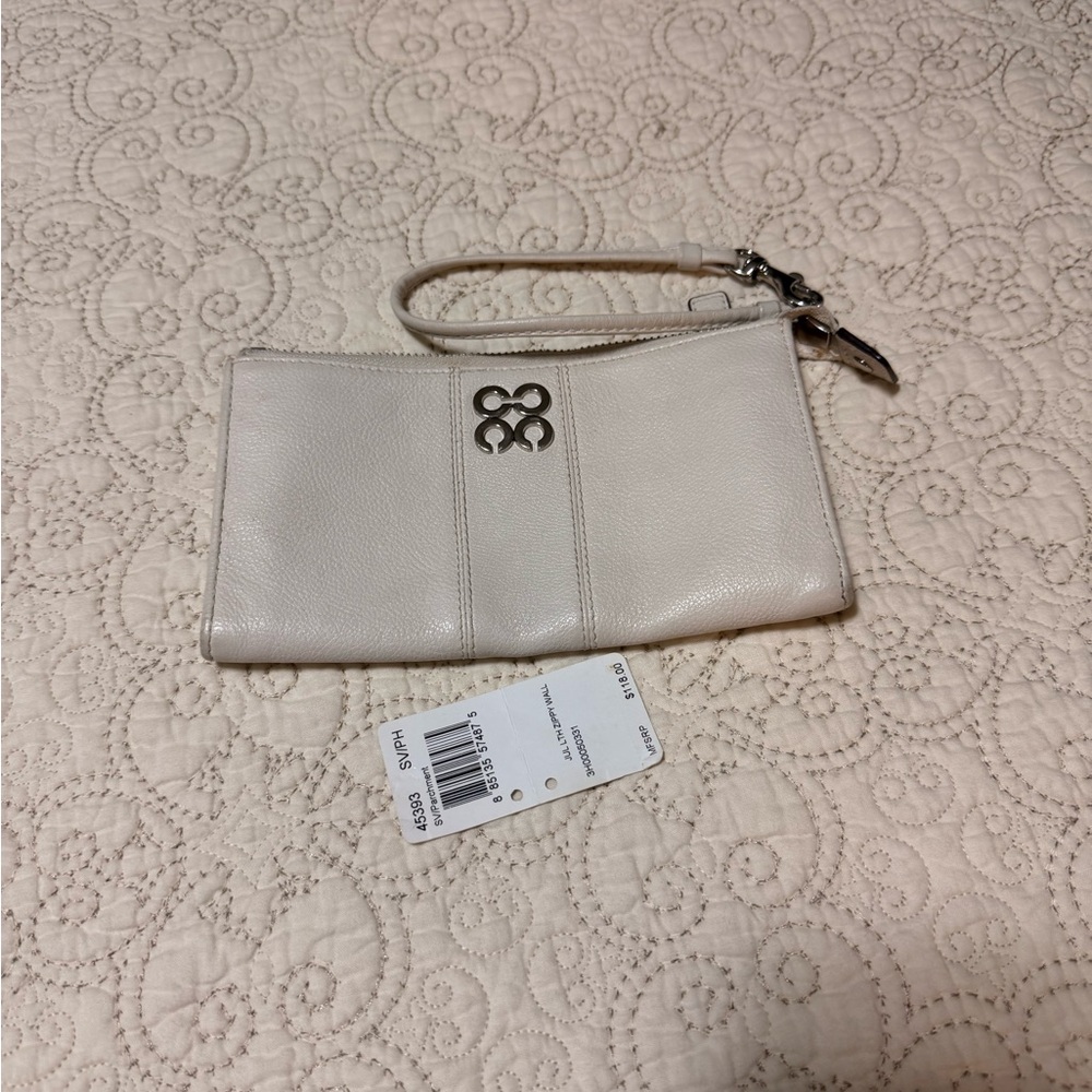 Elegant Cream Wristlet Clutch